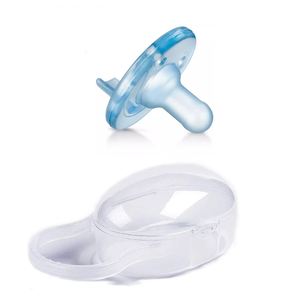 Philips Pacifier Case Pacifier Holder [Set] 0-3m + (0-3 Months, Blue) +