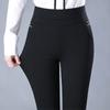 Frauen Elastische Taille Beiläufige Gerade Hosen Weibliche Hose Dame Streifen Bleistift Hosen