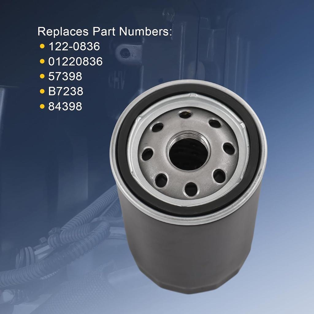 122-0836 Oil Filter Replacement For Cumm Onan RV Generator QG 5500/7000 Series HGJAC HGJAB HGJAA, Replaces 01220836 PH10027 B7238 PH2875