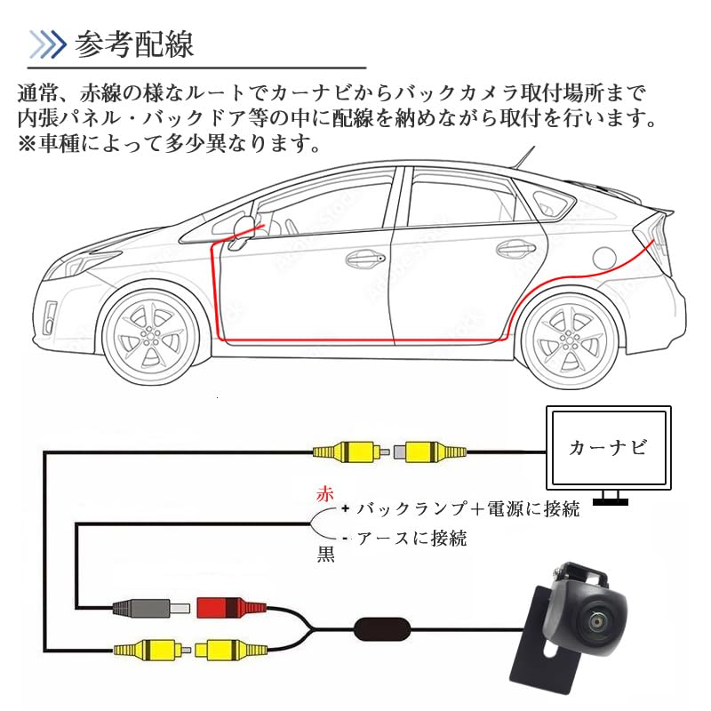 Backup Camera with Fisheye Lens for Kenwood Car Navigation Systems Type with License Plate and Switchable for Peace of Ultra-compact (2008-2024