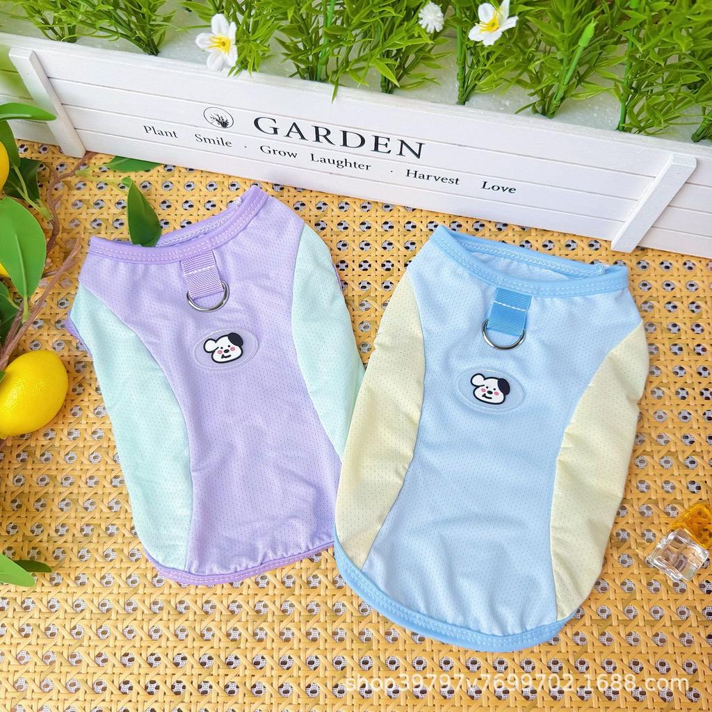 Pet Clothing Summer Thin Breathable Cat Dog Clothing Cool Clothing Ice Silk Mesh Cool Cooling Sunscreen Clothing