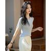 Demana Women's Summer Breathable Linen-Lyocell Blend V-Neck Knit Top