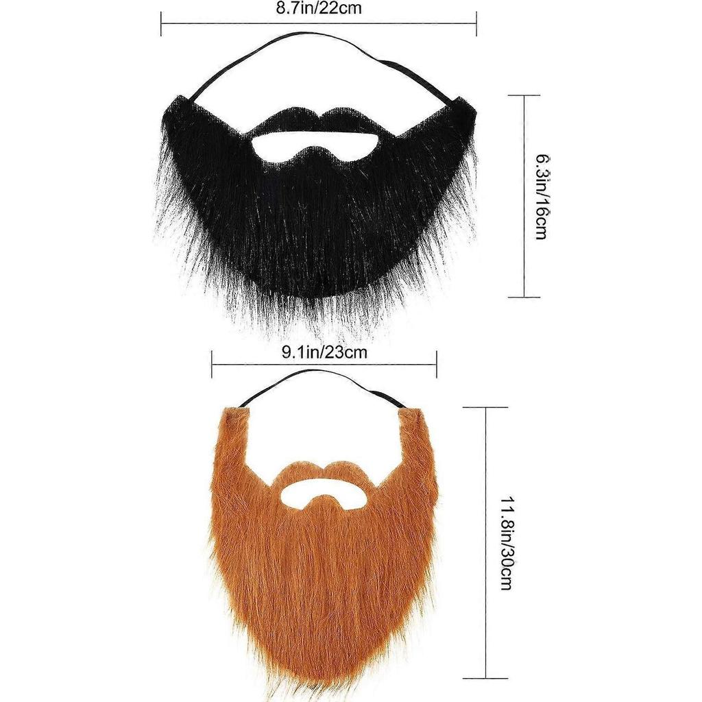 6 Pieces Fake Beard Funny Mustache Costume Fiesta Party Supplies for Halloween Christmas Masquerade Party Costume Accessories