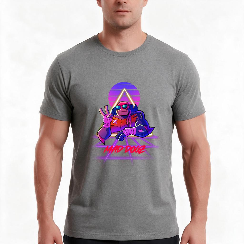 Mad Dogz Tshirt Summer Casual Cotton Tee Oversized Streetwear Tops Vintage Graphic Print Loose Fit Short Sleeve