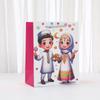 12pcs Ramadan Kareem gift bags Islamic kids cartoon paper bags for Eid treats and candy party packaging