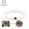 EthShine Personalized 925 Silver Circle Photo Bracelet Projection Bracelets Custom Photo Bracelet Couple Memorial Gift Women