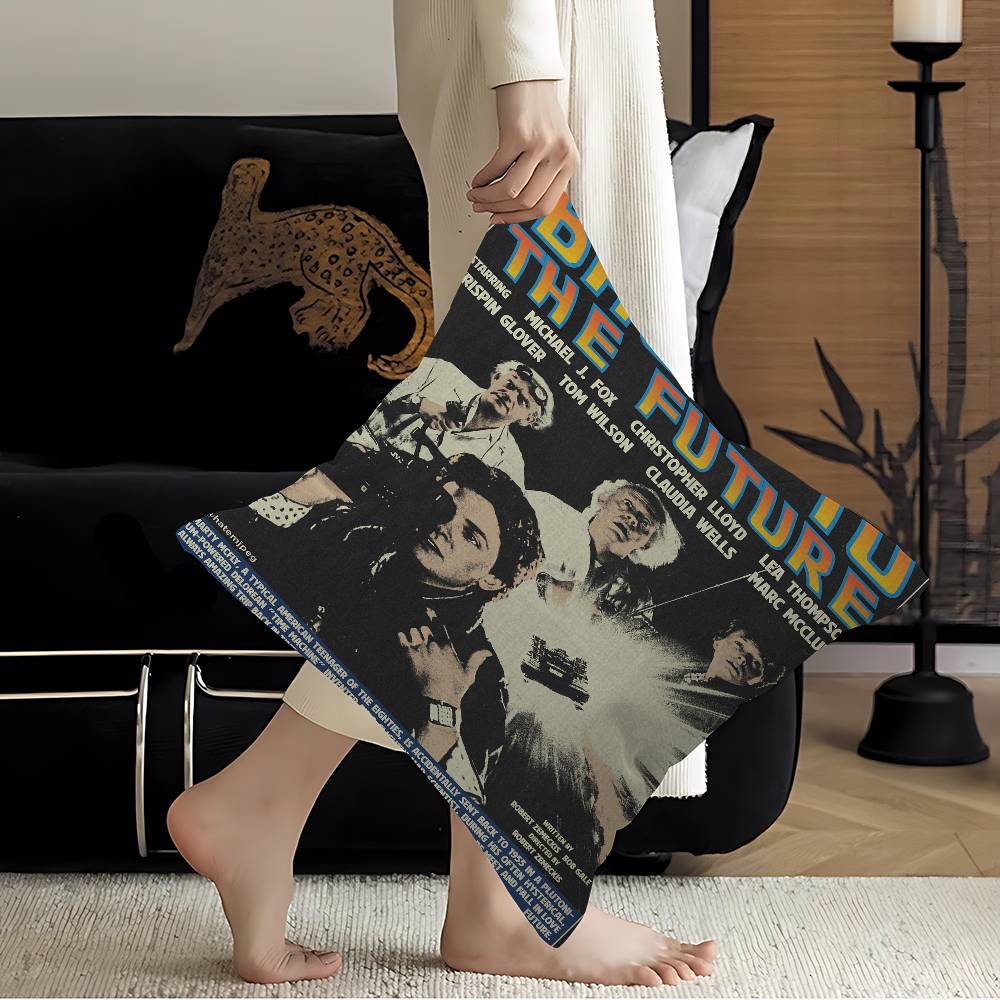 Movie Back To The Future Trilogy Cushion Cover Pillow Cover Decor Pillowcase Printed Cushion Case for Couch