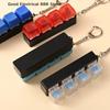 Keyboard Key Toy 4 Keys Button Keycap Fidget Keychain Keyboard Clicker Toy Keyboard Cube Toy for Adult Gifts To Relief Pass Time