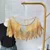 Sophisticated Black Sequins Cape Collar Elegant Party Neckwear Luxurious Bridal for Fashion Females