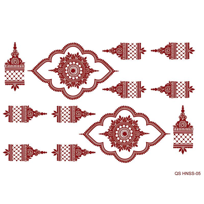 Disposable Sweat-Proof Henna Tattoo Stickers: Long-Lasting, Realistic, Temporary Designs