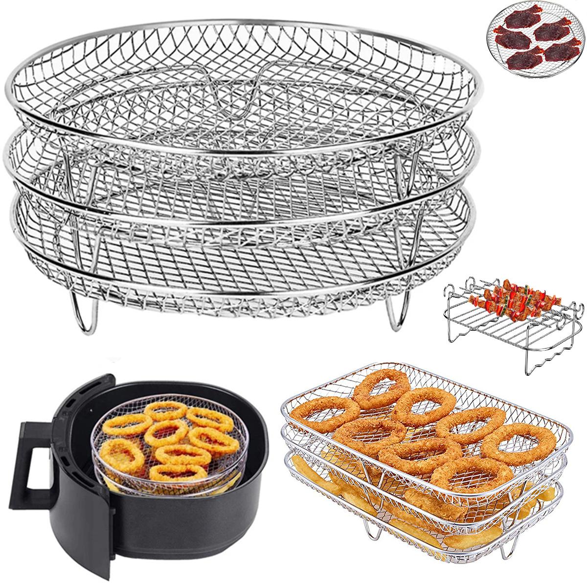 Air Fryer Baking Rack Metal Dehydrator Racks Oven Grill Racks Airfryer Accessories from Ninja, Instant Vortex, Chefman, Bella