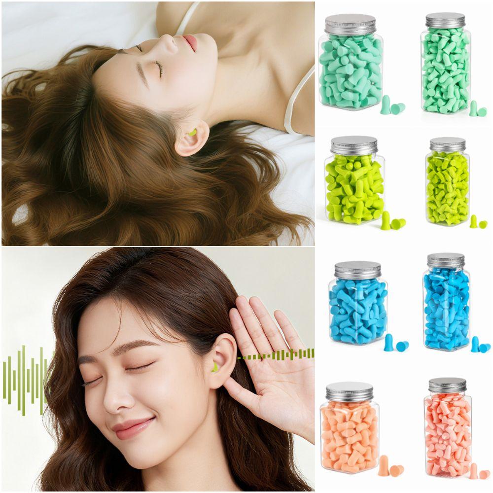 60/120PCS Sponge Sleeping Ear Plugs Multicolor Travel Earplugs Student Dormitory