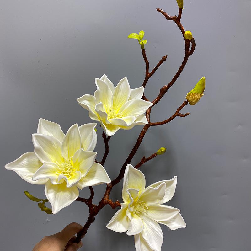 High-End Chinese Style Magnolia Artificial Flower Arrangement for Home Decor