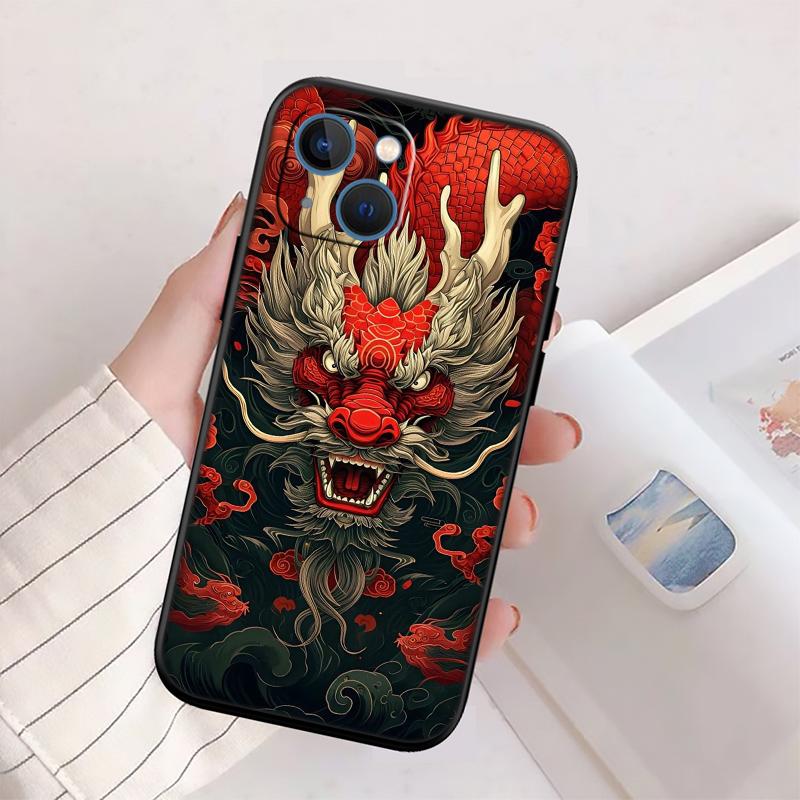 QE7 Chinese Dragon New High-End Shell Phone Case for iPhone SE X XS XR 16E 17 11 Pro Max 8 7 6 6s Plus Air