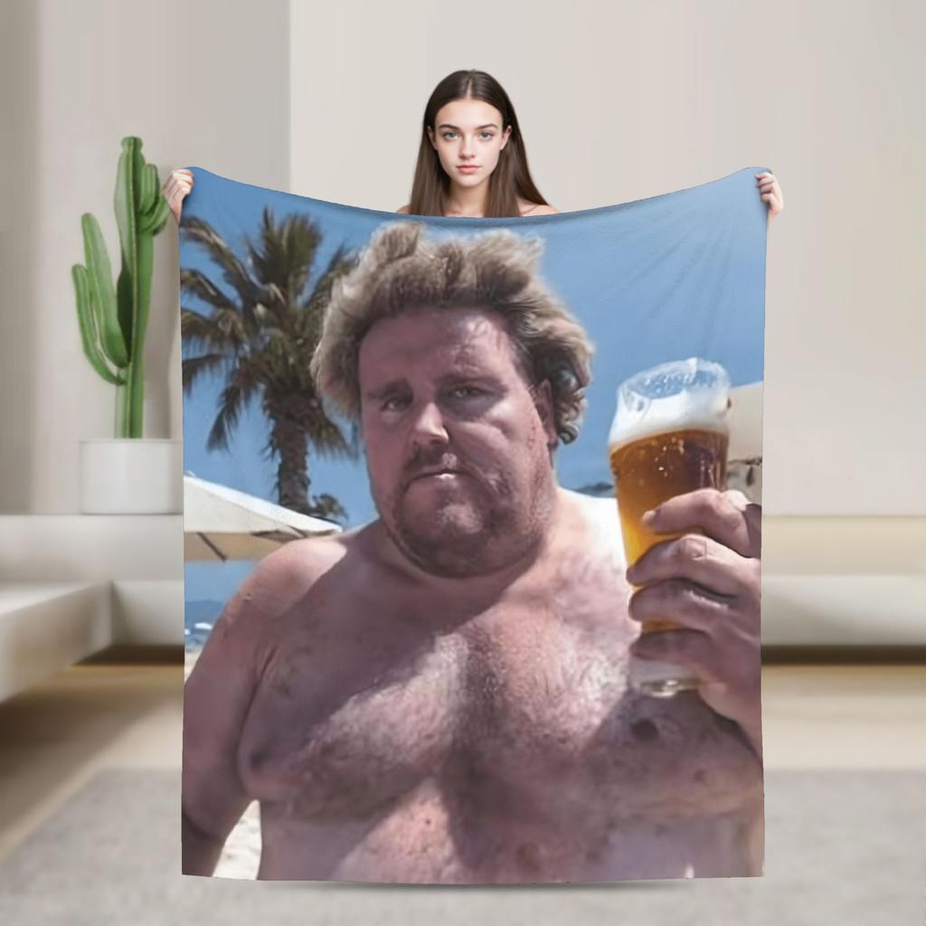 Drachenlord Meme Poster Rainer Winkler Flannel Blankets Winter  Soft Bedding Throws Bedroom Print Bedspread Sofa Bed Cover
