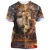 Jesus Christ Cross 3D Print T-Shirts Men Women Casual Fashion Streetwear Oversized O-Neck T Shirt Kids Tees Tops Y2k Men Clothes