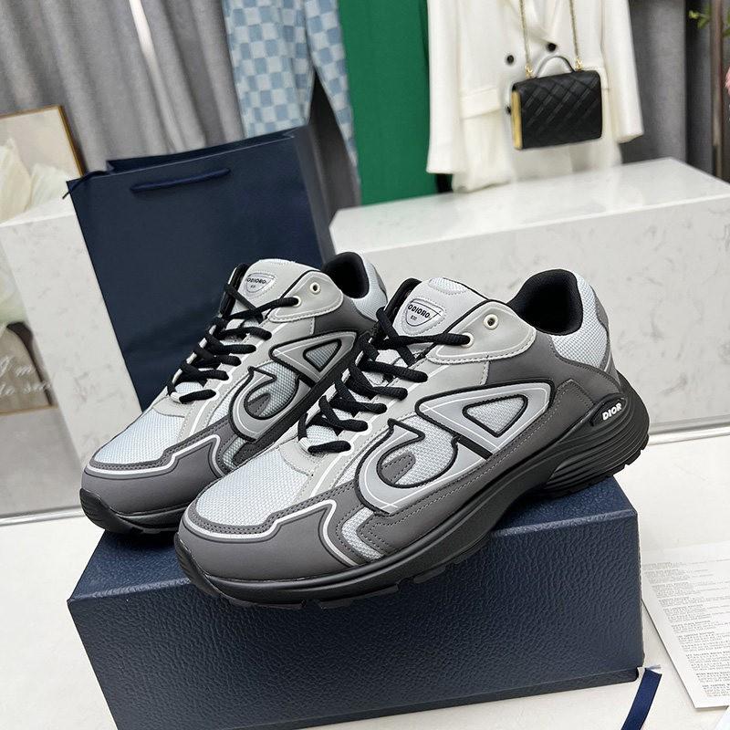 Mens Chunky Sneakers B22 B25 Mesh Breathable Casual Letter Print Dad Shoes Daily Wear