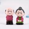 Mini par figurer Gör-det-själv mormor morfar Söta par Fairy Prydnad Tårtdekoration Miniatyr Hem Trädgård Dekoration Gåvor