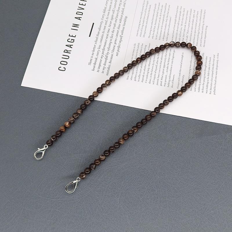 Two-tone Coffee Leopard Bee Print Chain Handbag with Crossbody Shoulder Strap