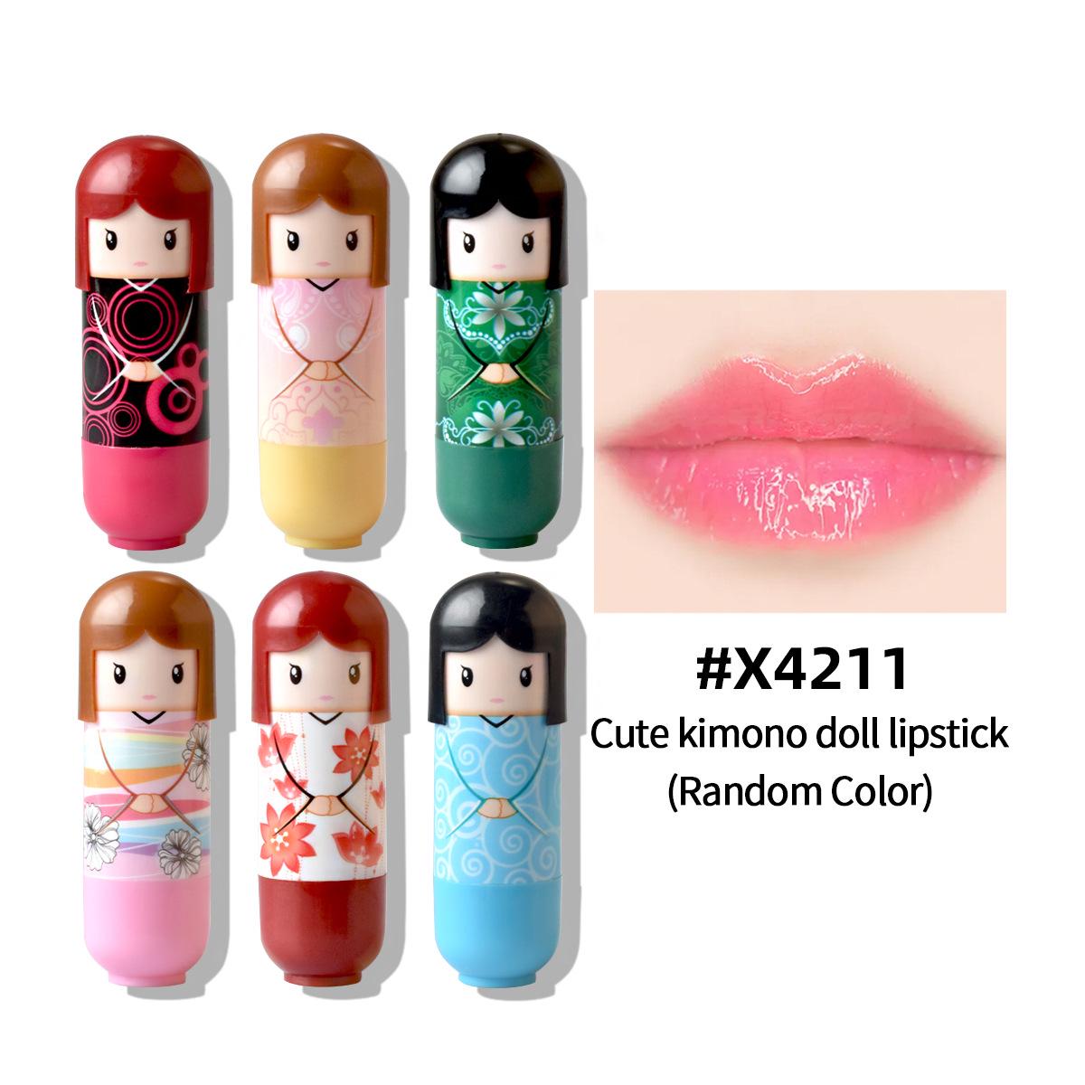 

Hengfang Heart s Love Kimono Doll Lip Balm Moisturizing Lip Gloss X4211