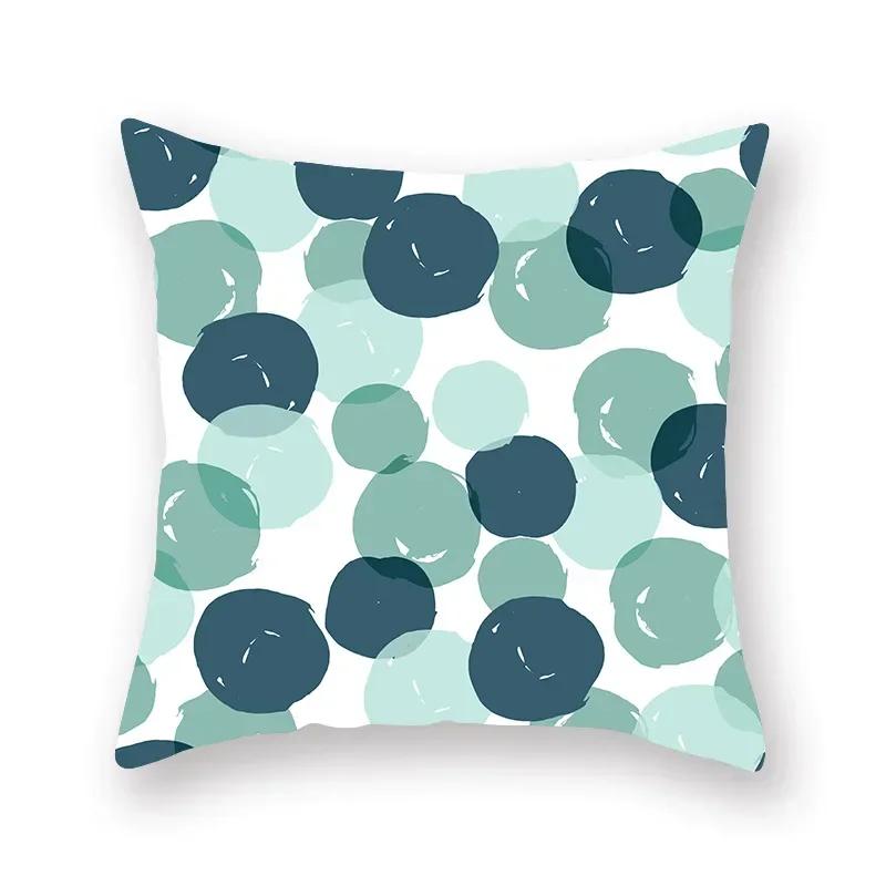 New 45*45Cm Color Teal Blue Cushion Cover Pillow Cases Arrow Geometric For Living Room Home Sofa Chair Decorative Pillowcases