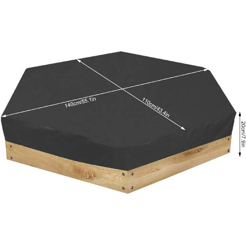 LZKW Air Permeability Weather Resistance Durable Sandbox Cover, Tear‑Resistant Sandbox Canopy, Snow Proof for Outdoor Sandbox(Black, 14011020cm)