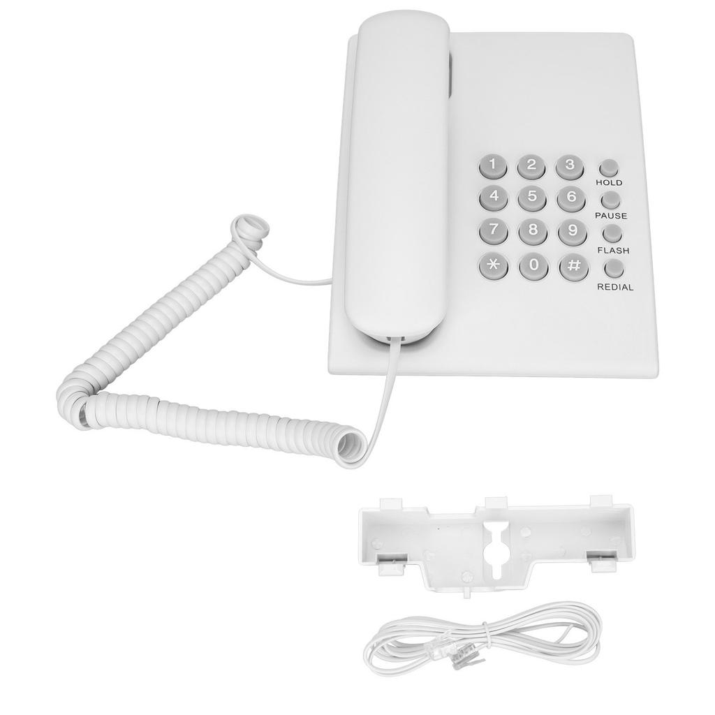 Desktop Wall Mounted Telephone Last Number Redial P T Mode Corded Landline Phones for Home Hotel