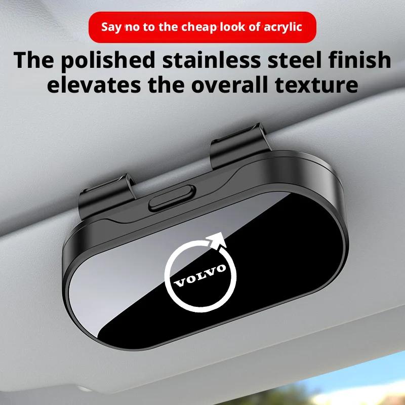 Samochodowy Uchwyt na Okulary do Osłony Przeciwsłonecznej Wysokiej Klasy Pudełko na Prezent na Okulary Przeciwsłoneczne Dla Volvo Rdesign Polestar AWD V50 S60 XC60 S40 XC40 XC90 V60 S80 S90