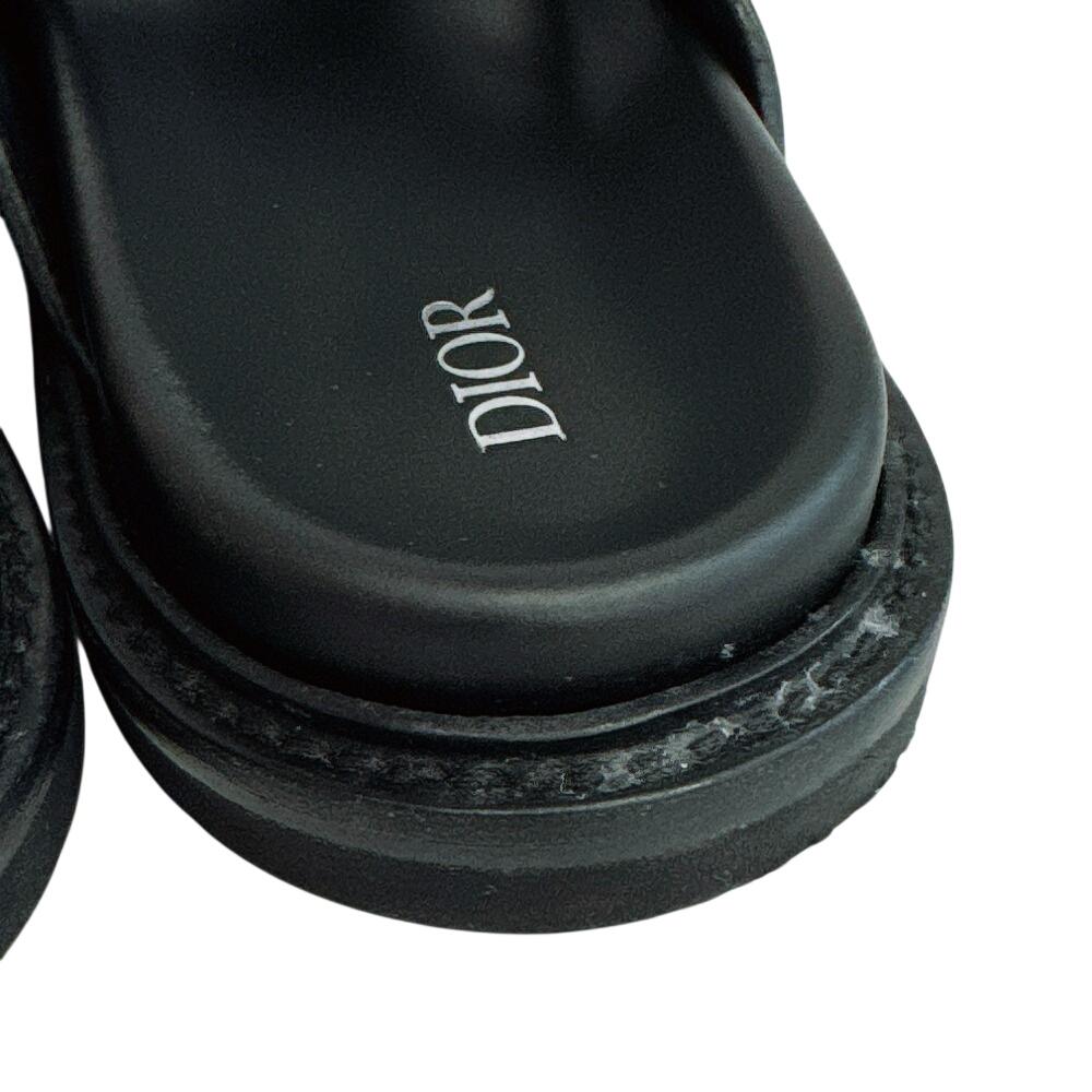 Christian Dior cross sandals Trotter canvas Oblique Sandals black canvas Used