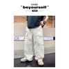 Boys Casual Loose Straight Wide Leg Thin Cargo Long Pants For Kids