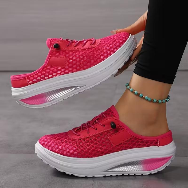 Women's Shoes, Casual Platform, Flat Shoes, Women's Wedge Shoes, Mesh To Increase Height, Spring and Summer Rocking Shoes