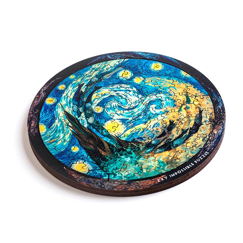 Underwater Starry Sky  Wooden Jigsaw Puzzle – Immersive, Educational, Creative Birthday Gift & Art Ornament