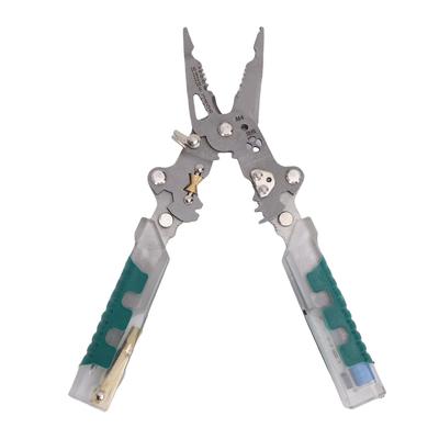 Folding Wire Stripper 8.8 Inch Electrical Pliers Folding   Screwdriver Wire Stripper with Voltage Tester