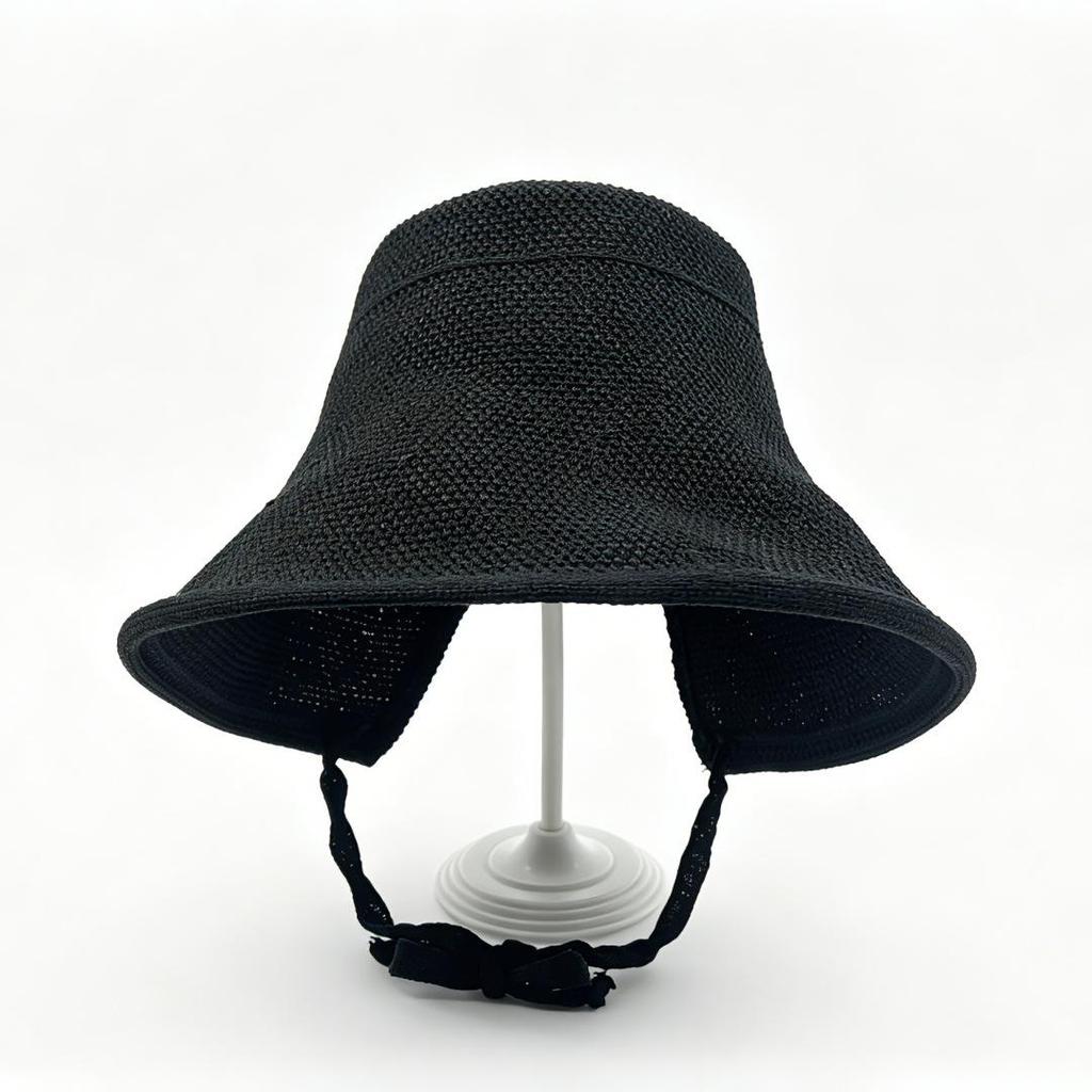 Women's Wide Brim UV Protection Bucket Hat with Straps for Summer Beach & Outdoor Travel