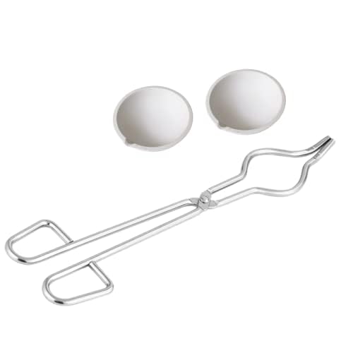 Quikaboo Scissors and Crucible Set, Chocolate Plate, Crucible, Porcelain Crucible Plate, Metal Casting Plate, Crucible, Crucible Scissors, Melting Pla