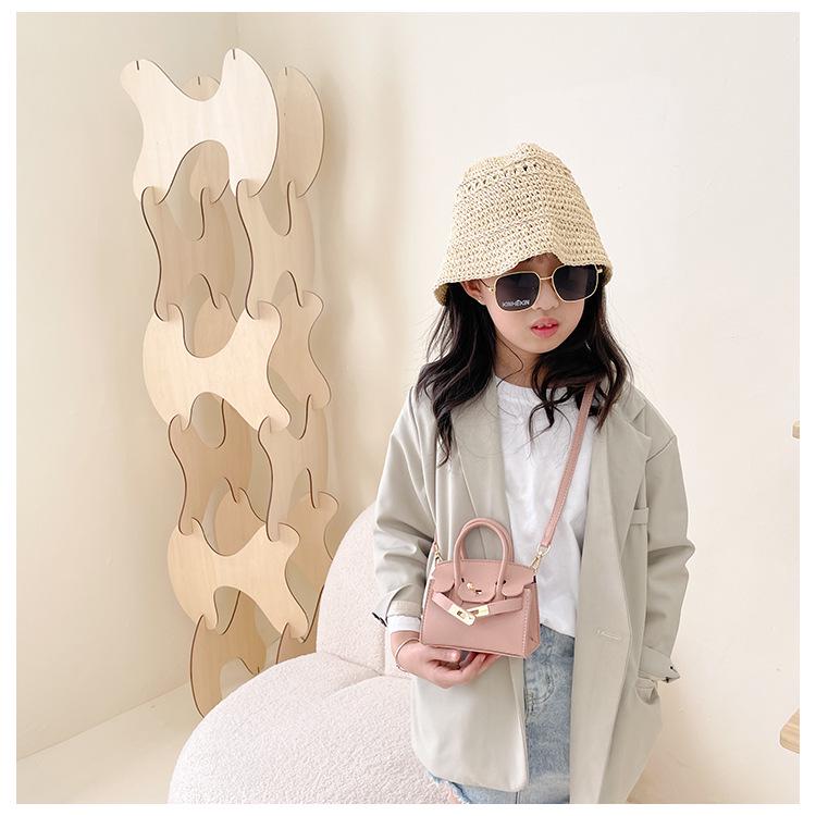 Korean Style Lychee Pattern Mini Crossbody Handbag for Girls