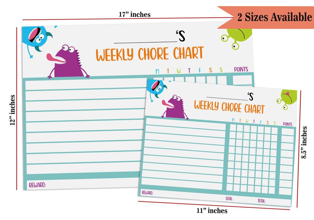 Inkdotpot Magnetic  Whiteboard Weekly Chores Charts Chore  Chart For  Refrigerator  - Dry Erase Behavior Chart For Kids