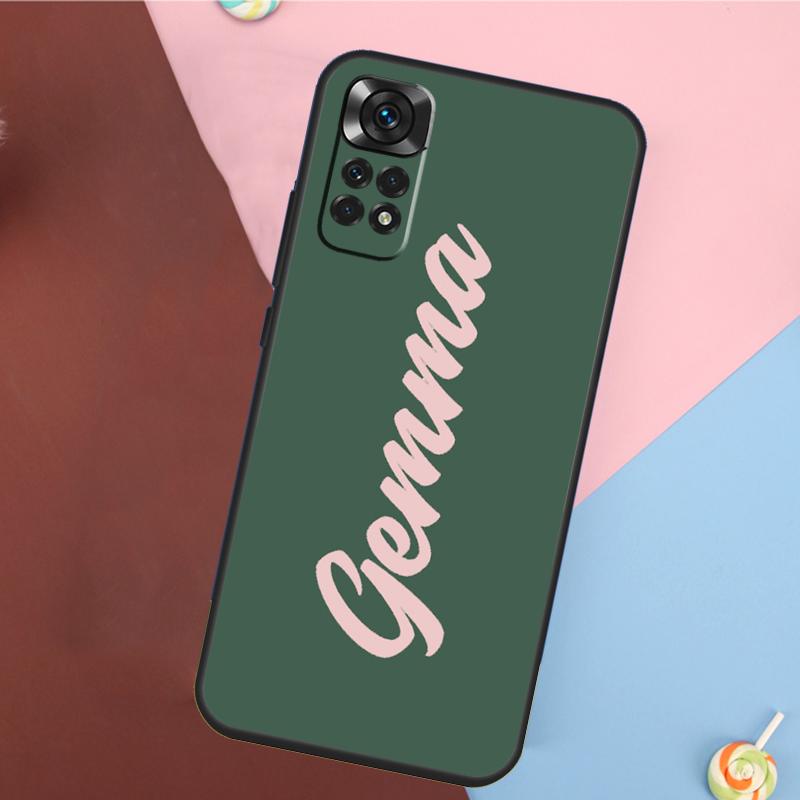 Custom Name Personlized Signature Case For Redmi Note 12 Pro 8 9 10 11 Pro Note 9S 10S 11S 8T Redmi 10 12C 9C 10A 10C Cover