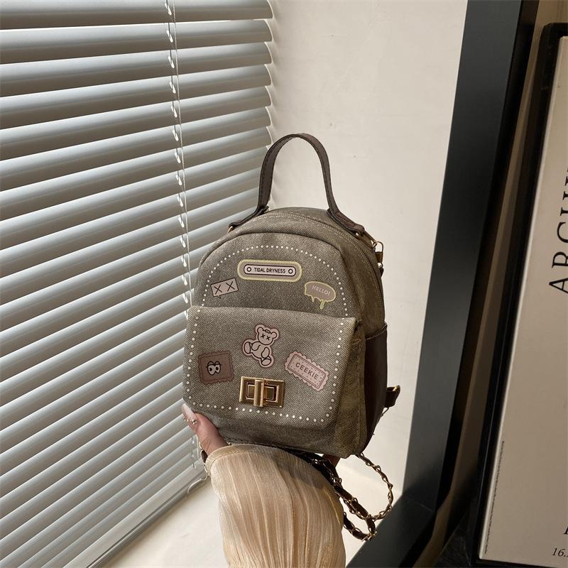 

Women s new high-end exquisite daily small backpack women s versatile cute backpack серый