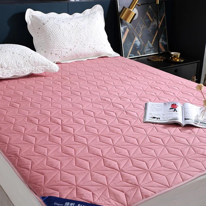 100% Waterproof Bedspread On The Bed King Size Bed Cover Quilted Mattress Pad Washable Mattress Protector For Pet Dog Bed Linen