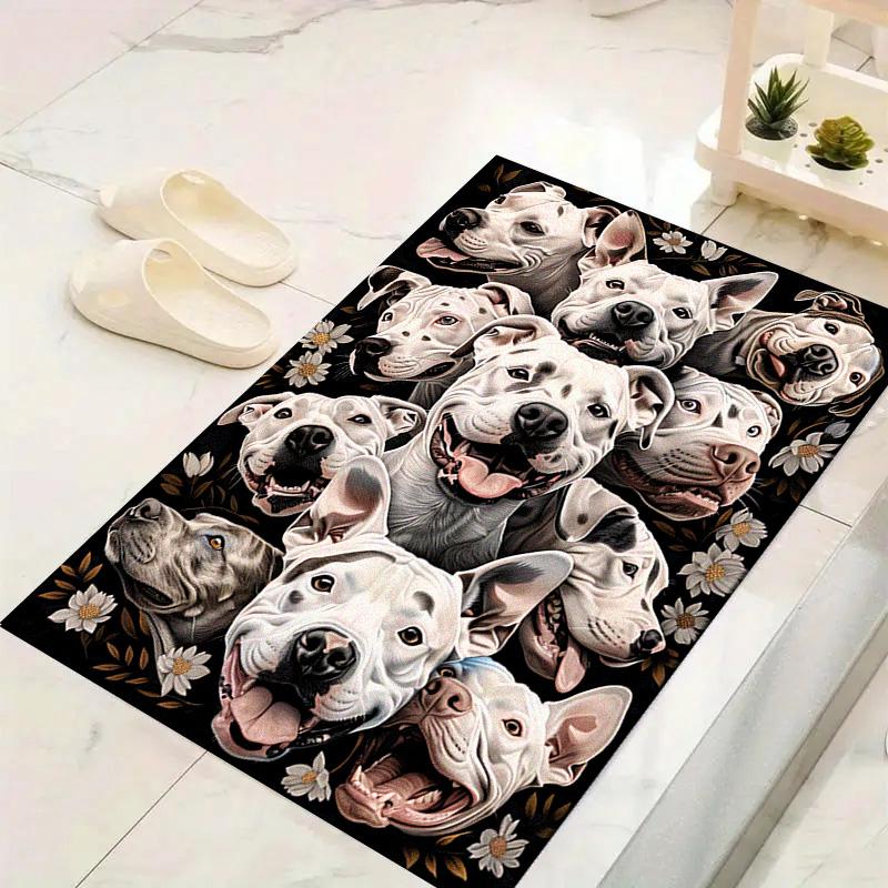 Pitbull Yorkshire Carpet Rug for Living Room Bedroom Home Sofa Decoration,Kids play Non-slip Floor Mat