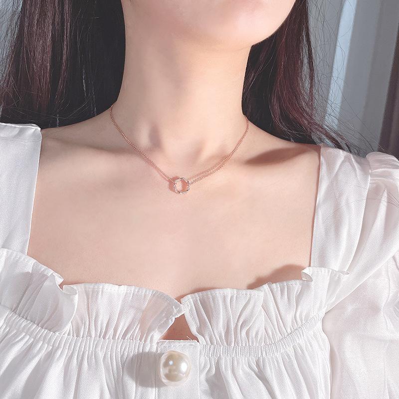 Tancise S925 Sterling Silver Luxury Personality Pendant Necklace Women's Classic Tide Necklace