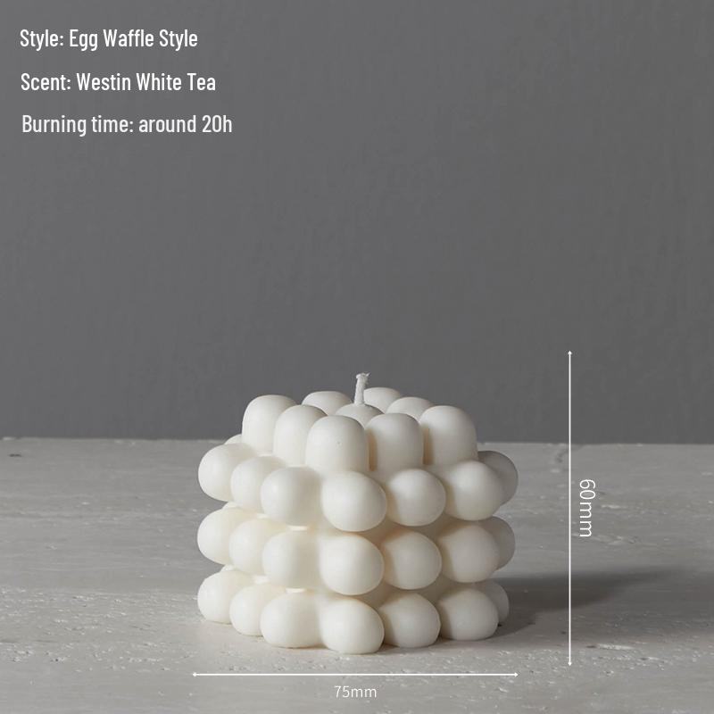 Smokeless White Retro Scented Candle for Weddings & Home Decor