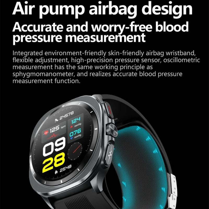 2025 Neue Luftpumpe Airbag Genaue Messung Smartwatch Herren Mikro Körperliche Untersuchung Blutdruck Sport Smartwatch