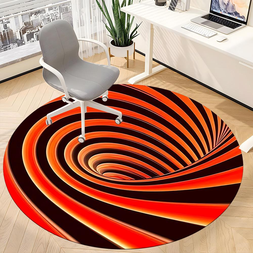 1pc Spiral, Vortex Carpet for Office, Non-slip, Soft and Durable Office Rug, Perfect for Office yy260128020