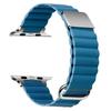 Apple Watch Bracelet - MY-MONTRE - Magnetic Buckle Leather - Blue - Calfskin - Compatible 38/40/41mm