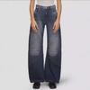 TUME Women's Retro Stitch Washed Casual Denim Pants