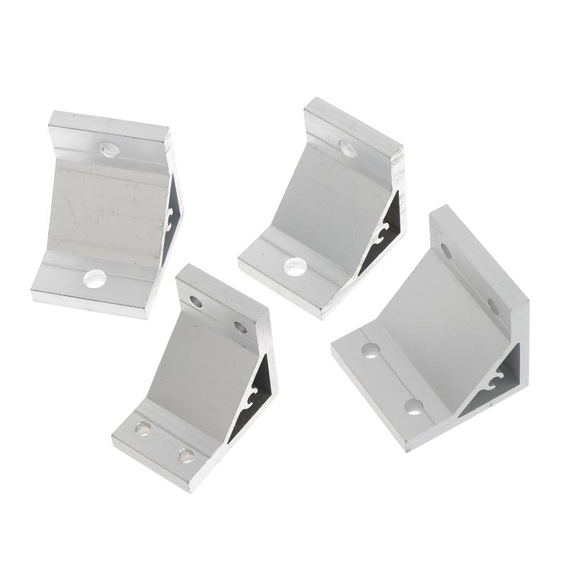 2Pcs 90 Degree Corner Angle Bracket 2020 3030 4040 4545 5050 6060 Single-Slot/Dual-Slot Aluminum Profile Connection Joint