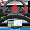 For Tesla Y Highland 2017-2025 Liquid Silicone Rubber Car Phone Holder Dashboard Air Vent Clip-on Stand Car Accessories