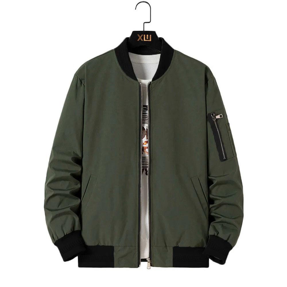 

Мужские куртки-бомберы для активного отдыха, повседневная базовая классическая куртка для мужчин, уличная одежда, облегающая, весна-осень, цветные блоки, Harajuku L армия зеленый